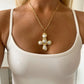 PEARL CROSS NECKLACE