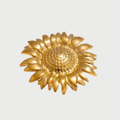 SUNFLOWER BROOCHE GOLD